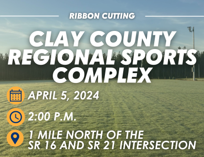 Ribbon cutting Clay County Regional Sports Complex