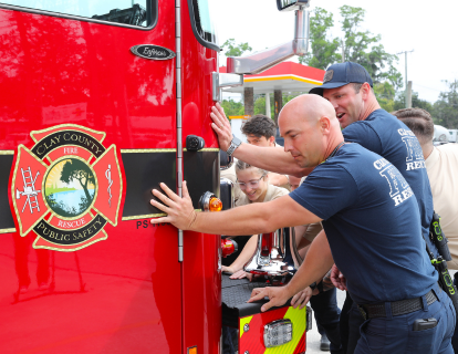 Push-In Ceremony for new fire truck at Station 20